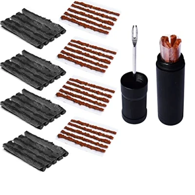 Image of Albedel Bike Tubeless Tire Tyre Repair Kit Plugger Plugs Tool Tires Fix Flat Puncture MTB and Road Mountain Bicycle +45 Strips (20 x1.5 mm + 5 x 2.5 20 3.5 mm)