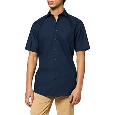 Image of Seidensticker Men&#039;s Business Shirt Regular fit Non Iron Kent Collar Long Sleeve 100% Cotton