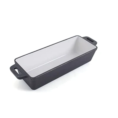 Image of Echtwerk Cast Iron Bread Baking/Casserole Dish without Lid, Loaf Tin, Traditional Bin with Enamel Coating, Suitable for Ovens, Grills, BBQ and Induction Hobs, 1.5 L, 9.20 x 36.70 14.90 cm
