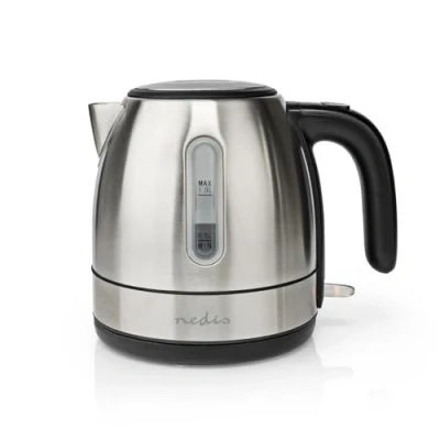 Image of Electric Kettle, 1.0L Capacity with Quick Boil Time, Dry Protection and Removable Filter for Fresher Water, 2150W Silver