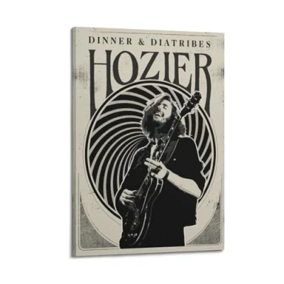 Image of Szzmyo Hozier Poster Decorative Painting Modern Aesthetic Canvas Bedroom Art Living Room Decoration 08x12inch(20x30cm) Frame Style