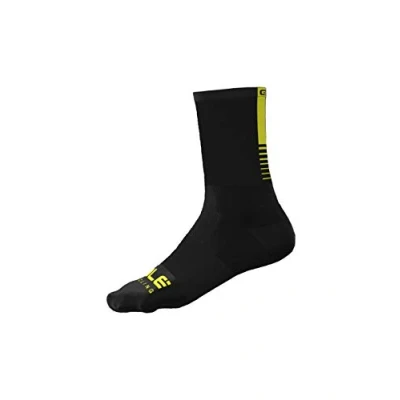 Image of Alé Cycling Unisex Light 16cm Socks, Black, Large (EU 44 47)