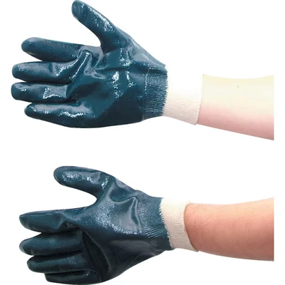 Image of Tuffsafe Fully Coated Blue Knit Wrist Gloves Size 10