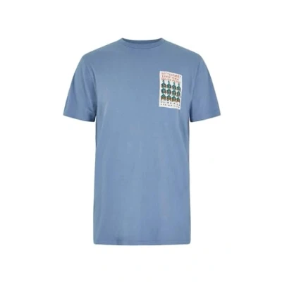 Image of Weird Fish Hey Teacher Back Print Artist T Shirt Mid Blue Size 2XL