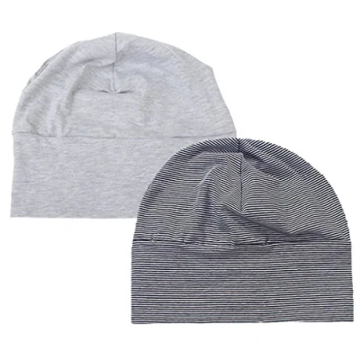 Image of Harilla 2Packs NIGHT SLEEP hat NIGHTCAP COMFORT HATS EYE HEAD COVER, Grey+BlackWhite, Size