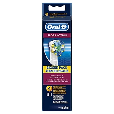 Image of Braun Oral B EB25 4 Floss Action Replacement Rechargeable Toothbrush Heads Pack