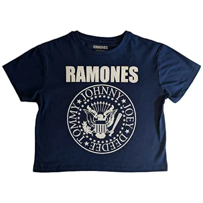 Image of Paradiso Clothing Ramones Presidential SEAL Print Tshirt, Women&#039;s, Size: Large, Blue