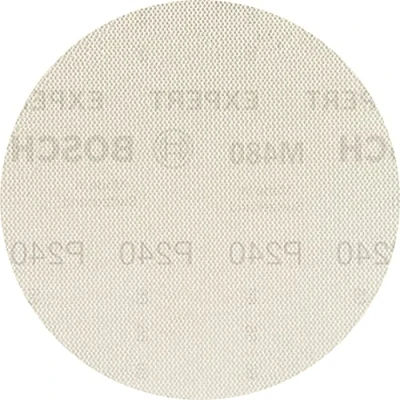 Image of Bosch Professional 5x Expert M480 Sanding Net (for Hardwood, Paint on wood, Ø 125 mm, Grit 240, Accessories Random Orbital Sander)