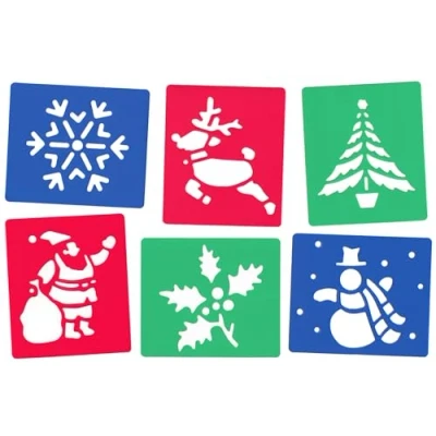 Image of Major Brushes Washable Christmas Stencils Pack of 6