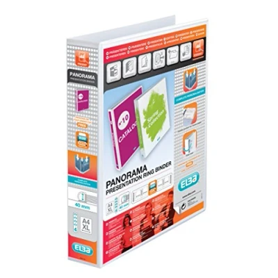 Image of Elba Panorama A4+ 60 Mm Presentation Binder White (Pack 10)