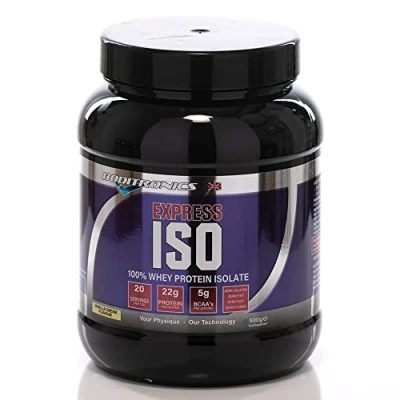 Image of Boditronics 500g Iso Express Whey 100% Isolate Protein Powder with Occurring Amino Acid, BCAAs &amp; Glutamine for Lean Mass (Vanilla Creams, 500 g)