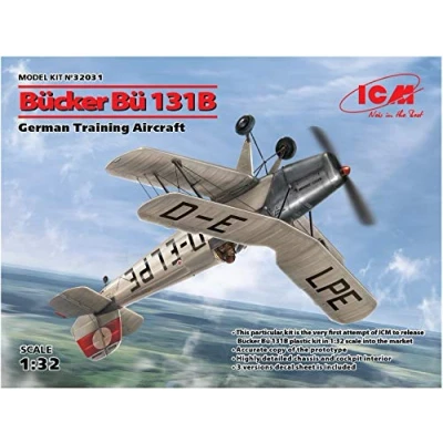 Image of ICM ICM32031 32031 Model Kit Bücker Bü 131B, German Training Aircraft 1:32 B cker B, Black