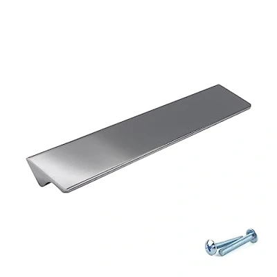 Image of M4TEC Bar Kitchen Cabinet Door Handles Cupboards Drawers Bedroom Furniture Finger Edge Pull Handle Polished Chrome. VE8 Series: 416 mm