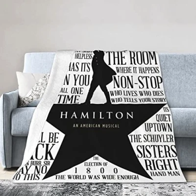 Image of Hamilton The Musica Blanket Soft Cozy Fleece Throw Plush Lightweight Warm Fuzzy Flannel Blankets and Throws for Boys Girls Couch Sofa Bed 60&quot;X50&quot;