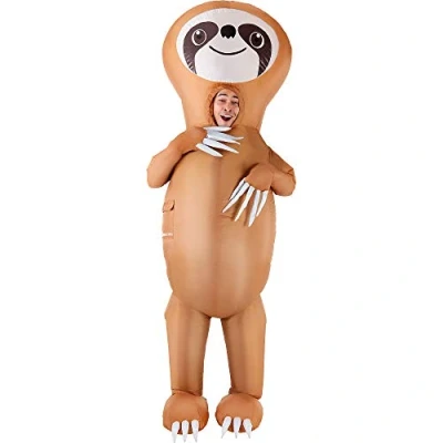 Image of Morph MCGISL Adults Sloth Costume, Men, Brown,White, One Size