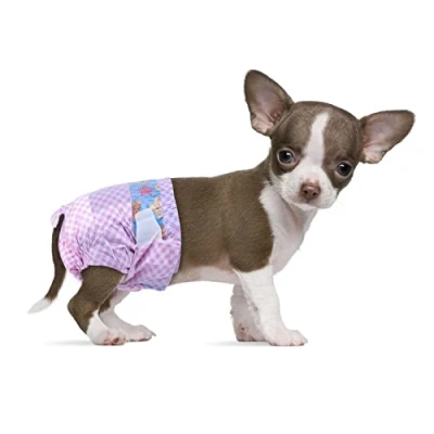 Image of 10 Count Disposable Dog Diapers for Female Dogs, Dogs Incontinence Diapers, Puppy Fits Waist 18 30 cm XXS