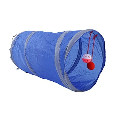 Image of Interactive Cat Tunnel Toy, Tunnels Tube Toys, Collapsible Pet Play Toy with Ball, Portable Tunnel, for Cats, Puppy, Kitty, Kitten, Rabbit