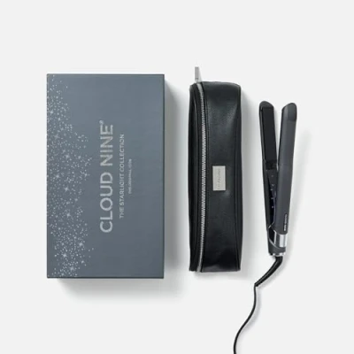 Image of CLOUD NINE The Original Iron Grey Hair Straightener Starlight Variable Temperature Control Quick Heat Touch Technology Ceramic Floating Plates Spring Flex Styling Smooth Sleek Results