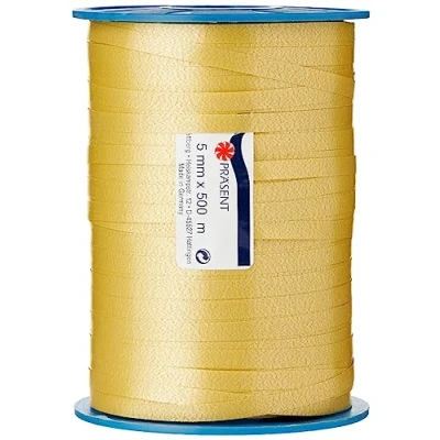 Image of C.E. Pattberg America Gift Curling Ribbon Gold, 546 Yards of balloonribbon for Wrapping, 0.2 inches Width, Accessories Decoration &amp; Handicrafts, Presents