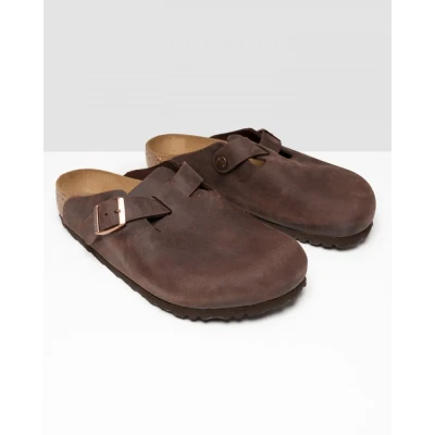 Image of Birkenstock Boston LEOI Regular Mules, Size: 12, Habana shoes
