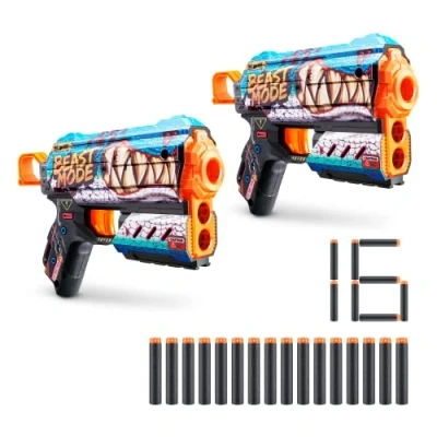 Image of X Shot Skins Flux Beast Out 2 Pack (16 Darts), Foam Dart Blaster, Toy Gun, Air Pocket Technology Darts