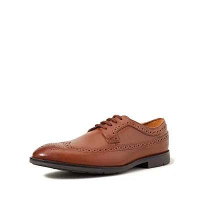 Image of Clarks Men&#039;s Ronnie Limit Brogues, Brown British Tan Leather, 8.5 UK