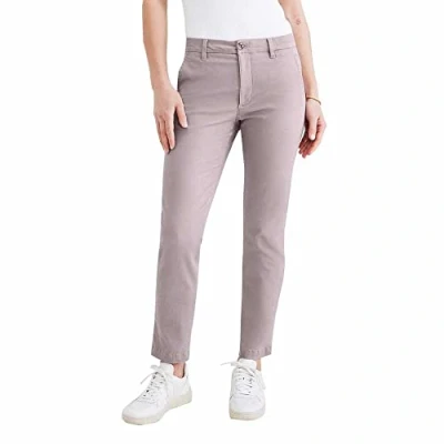 Image of DOCKERS Women&#039;s Weekend Chino Slim Pants, PURPLE DOVE, 26W Extra Long