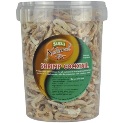 Image of Supa Natural Shrimp Cocktail Fish Food, 1 Litre Bucket, Highly Nutritious Protein Rich Suitable For Aquarium And Pond Fish,