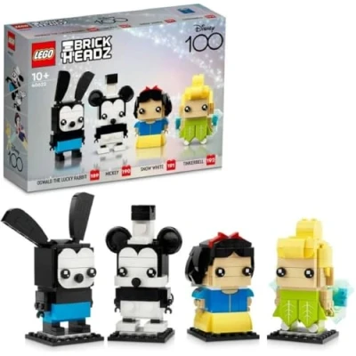 Image of Lego BrickHeadz Disney 100th Celebration Mickey Mouse, Snow White, Tinkerbell &amp; Oswald The Lucky Rabbit age 14 plus
