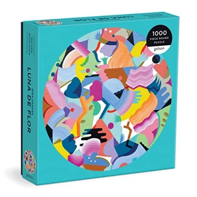 Image of Galison 9780735373242 Mina Hamada Luna de Flor Round Jigsaw Puzzle