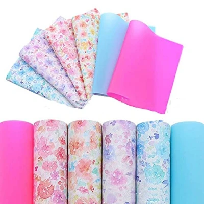 Image of NC 6Pcs Faux Leather Fabric Sheet Set Print Sheets ​PU Synthetic Assorted Patterns 20 * 33cm DIY Making Crafts Supplies