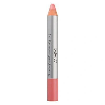 Image of IMPALA 3 in 1 Jumbo Pencil, Color 12 Salmon Eyeshadow, Lipstick, and Blush Perfect Blending Soft Long Lasting Texture Intense Colors Easy to Apply