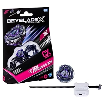 Image of Beyblade X Dark Perseus B 6 80W CX Starter Pack Top and Launcher