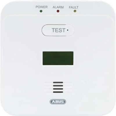 Image of Carbon monoxide alarm COWM510, CO detector with 85 dB loud alarm, test button, 10 year sensor and LCD display, White