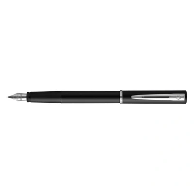 Image of Waterman Allure Fountain Pen Black Lacquer Fine Nib Blue Ink Gift Box