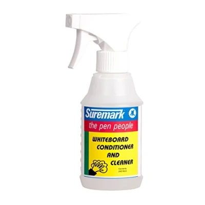 Image of SureMark Whiteboard Cleaner Conditioner Spray For schools and offices Removes ink marks from whiteboards rejuvenates surfaces 250 ml