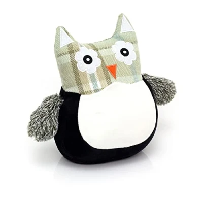 Image of Friends of The Forest Animal Doorstop Decorative Fabric Novelty Countryside Door Stopper Owl