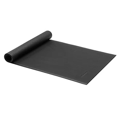 Image of Amazon Basics High Density Exercise Equipment and Treadmill Gym Floor Mat, Sleek Black, 0.76 x 1.83 Meters