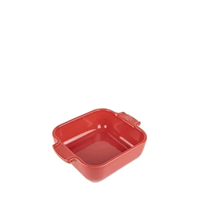 Image of Peugeot Appolia Petite Square Baking Dish Red 7 x 5 2in