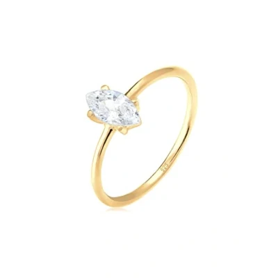 Image of Elli Ring Marquise Zirconia Minimal 925 Sterling Silver