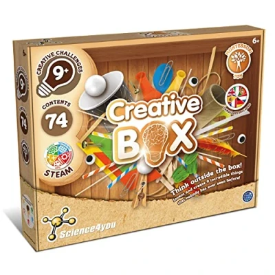 Image of Science4you Creative Box Craft for Kids with 74+ Contents &amp; 9 Games, Montessori Toys 6 Years Old Girls and Boys, Asmr, Stem Age 6+, Gifts Boys