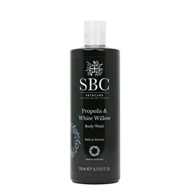 Image of SBC Skincare Propolis &amp; White Willow Body Wash, Shower Gel and Bubble Bath for Breakout Prone Skin, Soothes Keeps Pores Clear Helps Improve Skin&#039;s Texture (500ml)