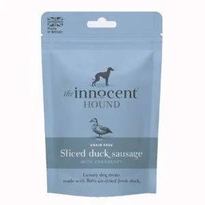 Image of The Innocent Hound Sliced Duck Sausage with Cranberry 3 x 70g Packs