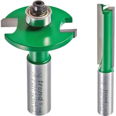 Image of Trend CraftPro Kitchen Fitters Pack with Worktop Cutter, Biscuit Jointer 3 x Connecting Bolts &amp; 10 No.20 Biscuits, CR/KFP/3X12MM