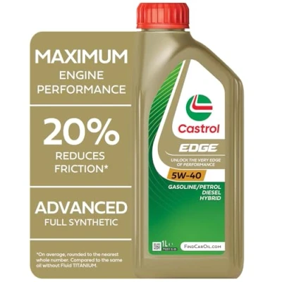 Image of Castrol EDGE 5W 40 Engine Oil 1L, White