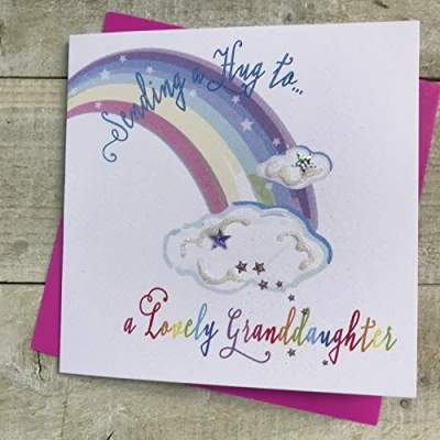 Image of Sending a hug to Lovely Granddaughter card Get well soon by WHITE COTTON CARDS DT199