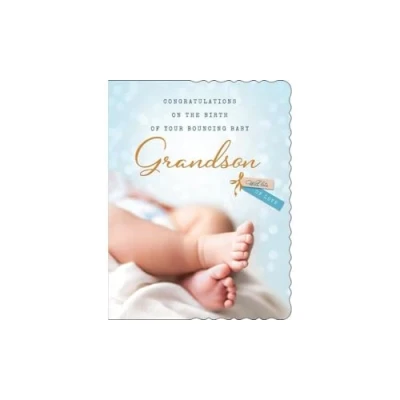 Image of Avant Garde Studios Baby Card Birth Of Grandson 8 x 6 inches
