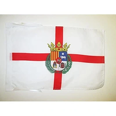 Image of AZ Flag Province of Teruel 18&#039;&#039; x 12&#039;&#039; 100% Polyester Small Banner with Two Cords Fade Resistant Vivid Colors 18x12 in 45x30 Cm