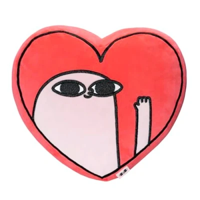 Image of Grupo Erik Cushion Ketnipz Heart Pillow, Red Cushions, Cushion, Love Hearts, Cuddle Decorative Pillows Bean