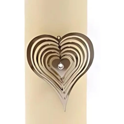 Image of Marco Paul Church Pillar Candles Long Burn Time with Candle Pins Burning Warm Lighting Lantern Light Lasting Centrepiece Wedding Party Gift (Pillar + Free Heart Pin)